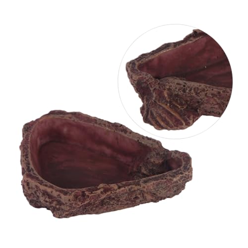 Hemobllo Zuchtschale Protokoll Gecko-Essen Reptiliendekor Baum Snack schüssel Reptile Water Basin Frog Feeding Bowl Decorative Reptile Bowl Schale aus Harz Futternapf für Reptilien von Hemobllo