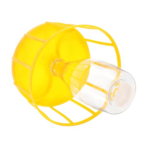 Hemobllo automatische Wasserzufuhr Schildkröte Tränke Futternapf für Haustiere Futterhalter für Reptilien dekorative Reptilientränke dekorative Speiseteller Abs Yellow von Hemobllo