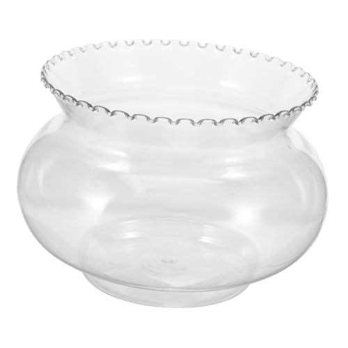 Hemobllo kleines Fischbecken Fischglasvase Betta-Schüssel Herzstück Schale Beta-Bowl Beta-Aquarium Betta-Panzer Goldfischaquarium Terrarienschale Desktop-Aquarium Plastik Transparent von Hemobllo