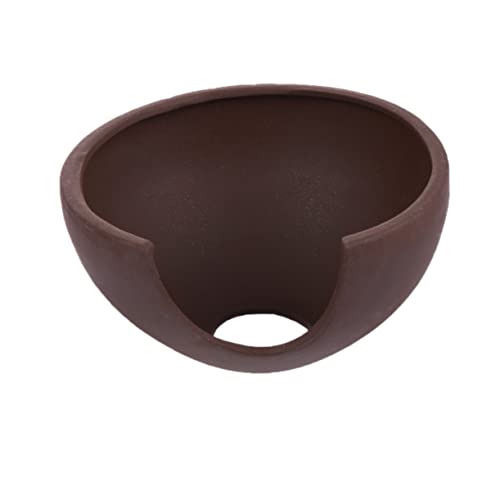 Hemobllo kleines Fischnest Ornamente Zubehör für Aquarien Fischhöhle Aquarium Ton Kleiner Fischtank Unterwasserdekoration Garnelen Zuchttopf Zuchtnest aus Keramik Garnelennest Coffee von Hemobllo