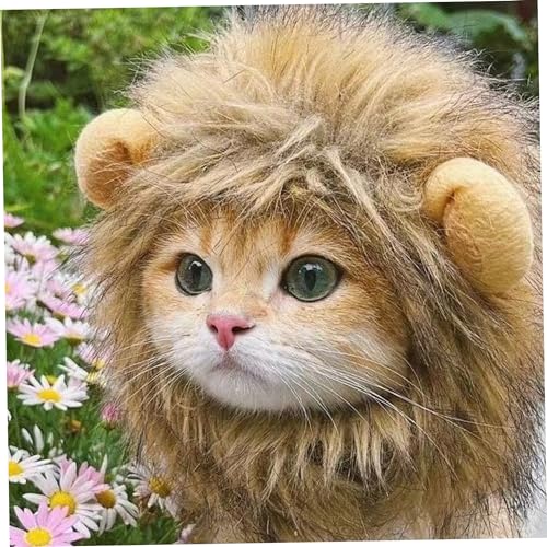 Mähne für Katze, weiche Mähne für Hund, verstellbare Hundehäfe Haustier Halloween Kostüm, Katzenmähne für Anpassungen Halsgröße 12.6-15 Katzen Hunde Halloween Weihnachten Mähne für Katze, weiche Mähne für Hund, verstellbare Hundehäfe Haustier Halloween Kostüm, Katzenmähne für Anpassungen Halsgröße 12.6-15 Katzen Hunde Halloween Weihnachten von Hemore