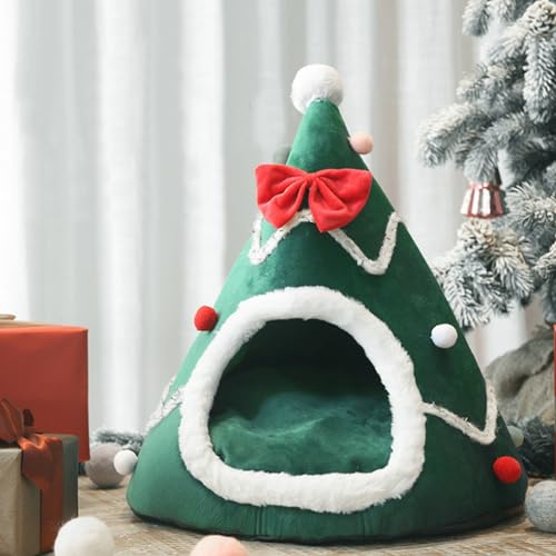 Weihnachtskatze-Bett Nicht-Schlupf-Xtmas-Baum mit abnehmbarem Kissen für 4 kg Haustiere selbst bewarmante Innenkätzchen Haus Xmas Dekor Geschenk Größe M, Weihnachtskatze, Weihnachtskatze Bett Weihnachtskatze-Bett Nicht-Schlupf-Xtmas-Baum mit abnehmbarem Kissen für 4 kg Haustiere selbst bewarmante Innenkätzchen Haus Xmas Dekor Geschenk Größe M, Weihnachtskatze, Weihnachtskatze Bett von Hemore
