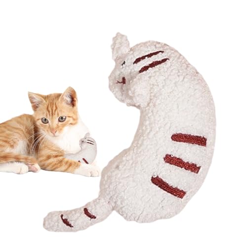 Hemousy Haustier-Stoffspielzeug mit Geräuschen | Kauspielzeug in Cartoon-Katzenform für Hunde und Katzen | Unterhaltungszubehör für Katzen und Hunde für Zuhause, Ausflüge, Camping, Tierheim von Hemousy