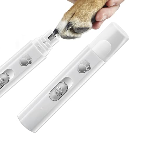 Hemousy Hundekrallenschleifer,Aufladbare Katzenkrallenpflege Für Großklein Mittel | 2 Geschwindigkeiten Tiernagelpflegegerät Mit 500mAh Akku Für Alle Größen von Hemousy