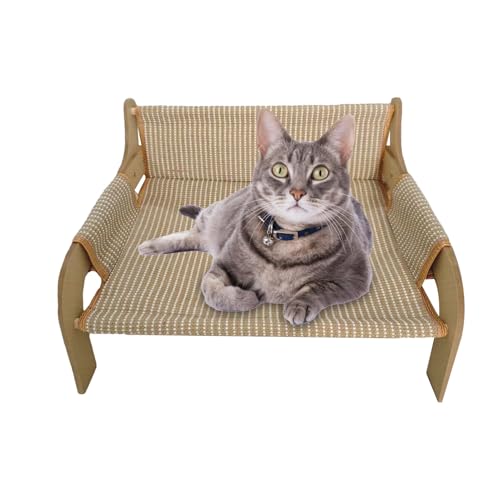 Hemousy Katzen Couch | Sommer Katzen Sofa Bett Hängematte | Atmungsaktives Erhöhtes Schlafmöbel Für Innen Außen Wohnzimmer Schlafzimmer Sommer Welpen Kitten Hemousy Katzen Couch | Sommer Katzen Sofa Bett Hängematte | Atmungsaktives Erhöhtes Schlafmöbel Für Innen Außen Wohnzimmer Schlafzimmer Sommer Welpen Kitten von Hemousy