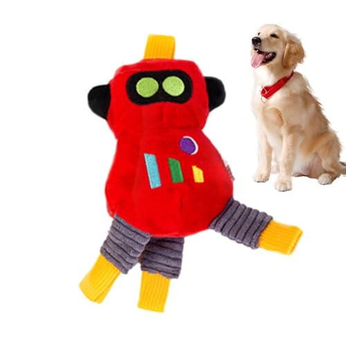 Hemousy Kauspielzeug für Hunde, Haustier-Plüschspielzeug mit Klang - Plüsch-Quietschspielzeug für Hunde,Roboter-weiches Hunde-Beißspielzeug, Plüsch-Hunde-Kauspielzeug für kleine Hunde, Haustiere von Hemousy
