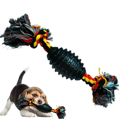 Hemousy Kauspielzeug für Hunde,Langlebiges Kauspielzeug für mittelgroße Hunde | Hundespielzeug gegen Langeweile, Hundeseilspielzeug für Aggressive Kauer von Hemousy