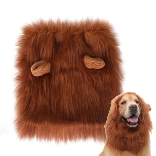 Löwenmähne für Hunde | Hunde-Löwenmähne-Kostüm, lustige realistische Löwen-Perücke für Hunde – waschbares Löwenmähne-Hundekostüm für Cosplay- -Events Löwenmähne für Hunde | Hunde-Löwenmähne-Kostüm, lustige realistische Löwen-Perücke für Hunde – waschbares Löwenmähne-Hundekostüm für Cosplay- -Events von Hemousy
