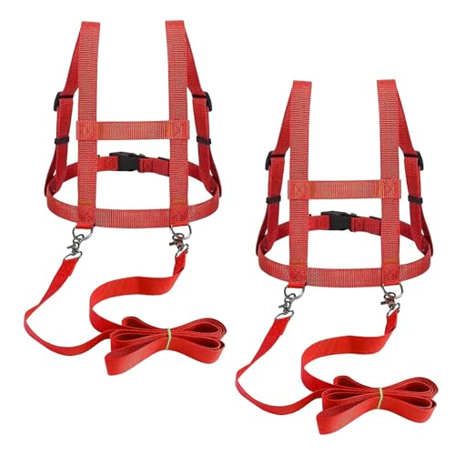 2 PCS Pferdeleine zum Spielen für Kinder, Verstellbares Pferdeleine Kinder, Pferdegeschirr für Kinder zum Spielen mit Extra Langer Leine, Pferdegeschirr Kinder für Jungen Mädchen Rollenspiel (Rot) 2 PCS Pferdeleine zum Spielen für Kinder, Verstellbares Pferdeleine Kinder, Pferdegeschirr für Kinder zum Spielen mit Extra Langer Leine, Pferdegeschirr Kinder für Jungen Mädchen Rollenspiel (Rot) von Hengrongshen