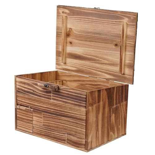 Hengsong Igelhaus Winterfest mit Boden,Igelhaus mit Rattenklappe,Igelhäuser,Igel Haus,Massivholz,mit Bausatz,ca.47x29x34.5cm von Hengsong