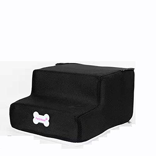 Hundetreppe, 30 x 35 x 20 cm, mit Reißverschluss, Netzmaterial, Hundetreppe für kleine Haustiere, Sofa und Bett, hochdichter Schaumstoff, Mobilitätstreppen Hundetreppe, 30 x 35 x 20 cm, mit Reißverschluss, Netzmaterial, Hundetreppe für kleine Haustiere, Sofa und Bett, hochdichter Schaumstoff, Mobilitätstreppen von Hengz