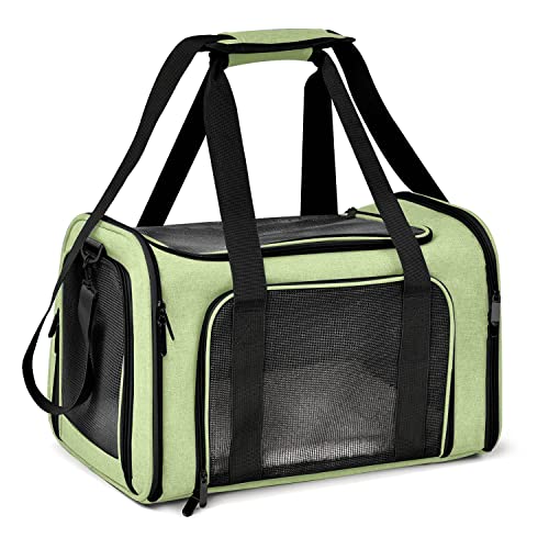 Henkelion Cat Carriers Dog Carrier Pet Carrier for Small Medium Cats Dogs Puppies up to 15 Lbs, Airline Approved Small Dog Carrier Soft Sided, Collapsible Waterproof Travel Puppy Carrier - Green von Henkelion