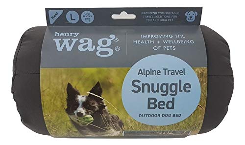 Henry Wag Alpine Travel Kuschelbett – EIN bequemer Ort zum Ausruhen an aktiven Tagen – wasserdicht, leicht und einfach zu tragen Außentasche – (Packmaß 19 x 36 x 15 cm/offene Größe: 86 x 70 cm) von Henry Wag