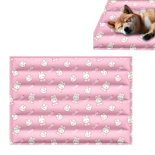 Herfair Kühlmatte Hund Kühldecke Katze Selbstkühlend Hundematte Waschbar Hundematte Kältematte für Haustiere (B,M) von Herfair