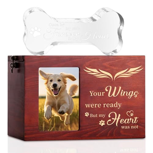 Herfair Urne Hund Urnen Holz Tierurnen mit Knochen Ornament Erinnerung Hundeurne Andenken an Verstorbenen Hund Herfair Urne Hund Urnen Holz Tierurnen mit Knochen Ornament Erinnerung Hundeurne Andenken an Verstorbenen Hund von Herfair