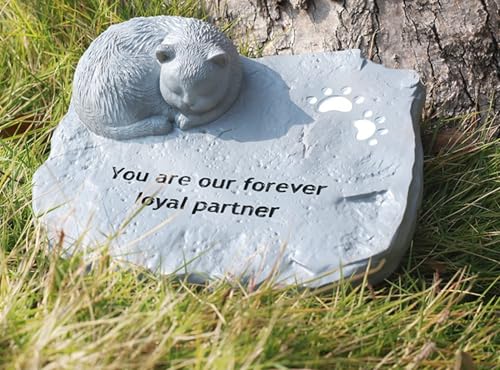 Urne für Hund oder Katze, Haustier-Urne für Asche, Hund Katze Erinnerungsbox 3D-Statue, Polyresin, Gedenkstein Katze/Hund (Katzen) von Herfair