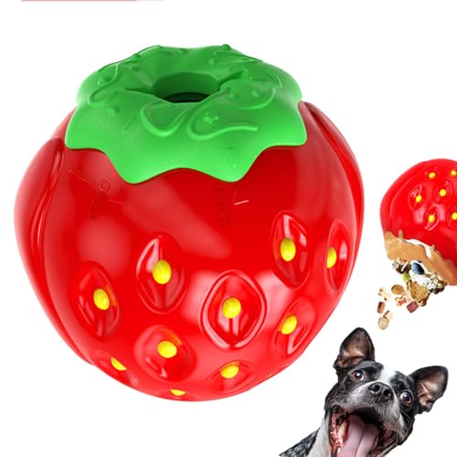 Herjiore Erdbeere Kau Spielzeug für Hunde, Kauartikel für Hunde, Interaktives Hundespielzeug, Slow-Food-Spielzeug für mittlere/kleine Hunde und Katzen Herjiore Erdbeere Kau Spielzeug für Hunde, Kauartikel für Hunde, Interaktives Hundespielzeug, Slow-Food-Spielzeug für mittlere/kleine Hunde und Katzen von Herjiore