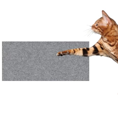 Kratzmatte Katze, Selbstklebend Kratzteppich Katzen Wand, Climbing Cat Scratcher, Kratzbretter Katze, Kratzschutz Katzenkratzmatte für Schützt Teppiche Sofa Möbelschutz (Hellgrau, 30 * 100) von Herjiore