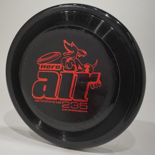 Hero Air 235 Sportscheibe für fliegende Hunde, Schwarz von Hero Disc USA