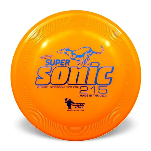 Hero Disc Super Sonic (Taffy) 215 mm Hundescheibe, Orange von Hero Disc USA