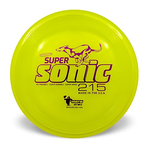 Hero Super Sonic 215 ~ K-9 Candy Material Dog Fliegenscheibe gelb von Hero Disc USA