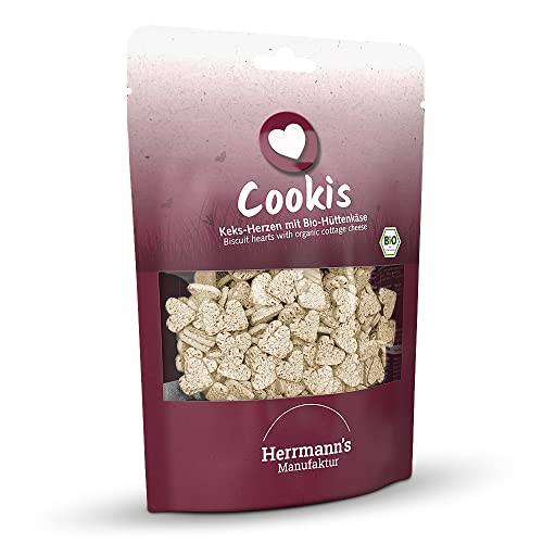 Herrmann's - Cookis Bio Hüttenkäseherzen - 6 x 100g - Snacks - Hundefutter von Herrmann's