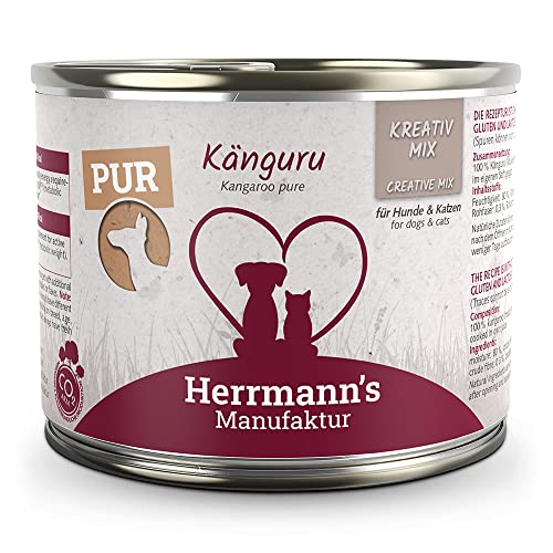 Herrmann's - Kreativ-Mix Känguru | Reinfleisch - 12 x 200g - Nassfutter - Für Hund & Katze Herrmann's - Kreativ-Mix Känguru | Reinfleisch - 12 x 200g - Nassfutter - Für Hund & Katze von IKIMI