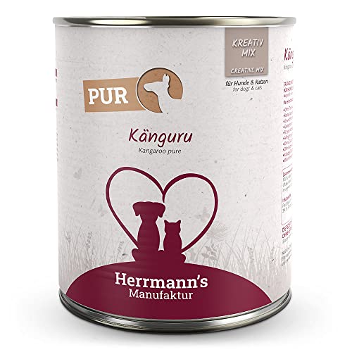 Herrmann's - Kreativ-Mix Känguru | Reinfleisch - 6 x 800g - Nassfutter - Für Hund & Katze von Herrmann's
