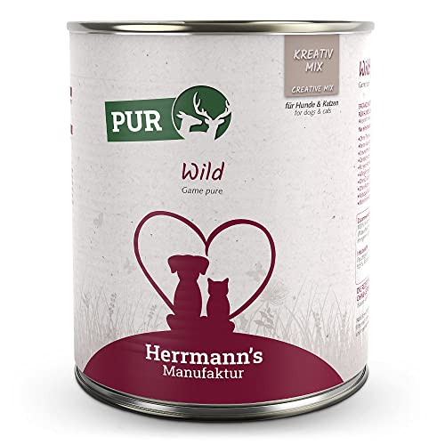 Herrmann's - Kreativ-Mix Wild | Reinfleisch - 6 x 800g - Nassfutter - Für Hund & Katze von Herrmann's