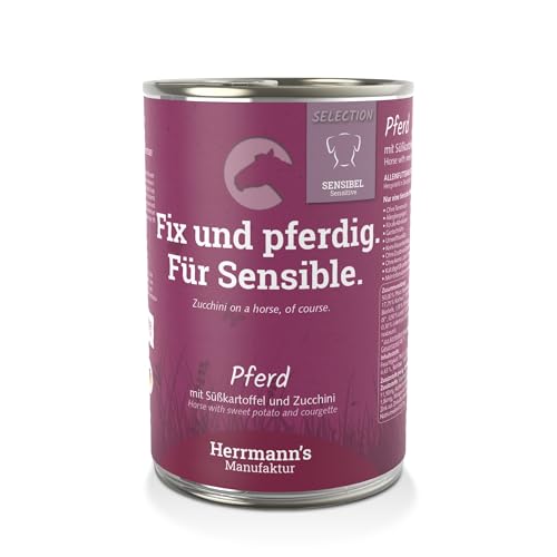 Herrmann's Pferd mit Süßkartoffel und Zucchini 400g von Herrmanns Manufaktur