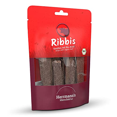 Herrmann's - Ribbis Bio Rind - 6 x 80g - Snacks - Hundefutter von Herrmann's