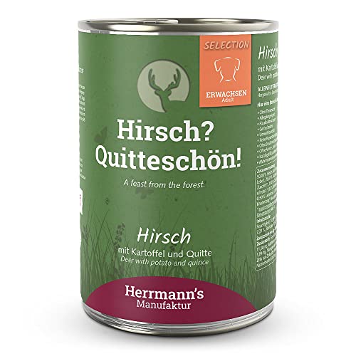 Herrmann's - Selection Adult Hirsch mit Kartoffel und Quitte - 12 x 400g - Nassfutter - Hundefutter Herrmann's - Selection Adult Hirsch mit Kartoffel und Quitte - 12 x 400g - Nassfutter - Hundefutter von Herrmann's