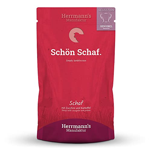 Herrmann's - Selection Sensibel Schaf mit Zucchini und Kartoffeln - 15 x 150g - Nassfutter - Hundefutter von Herrmann's