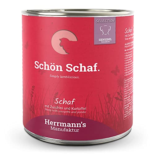 Herrmann's - Selection Sensibel Schaf mit Zucchini und Kartoffeln - 6 x 800g - Nassfutter - Hundefutter von Herrmann's