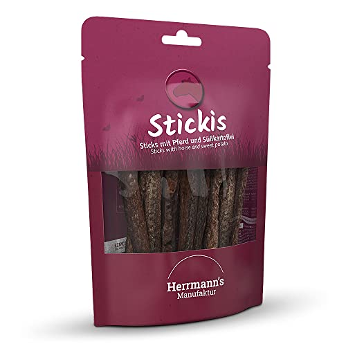 Herrmann's - Stickis Pferd mit Süßkartoffeln - 6 x 80g - Snacks - Hundefutter von Herrmann's