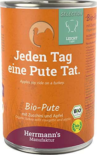 Herrmanns Bio Pute mit Zucchini und Apfel, 12er Pack (12 x 400 g) von Herrmann's