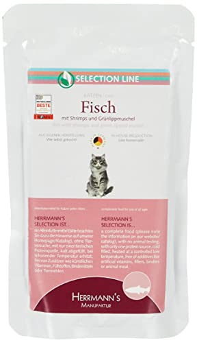 Herrmanns Katzenfutter Fisch mit Shrimps und Grünlippmuschel, 100 g von Herrmann's