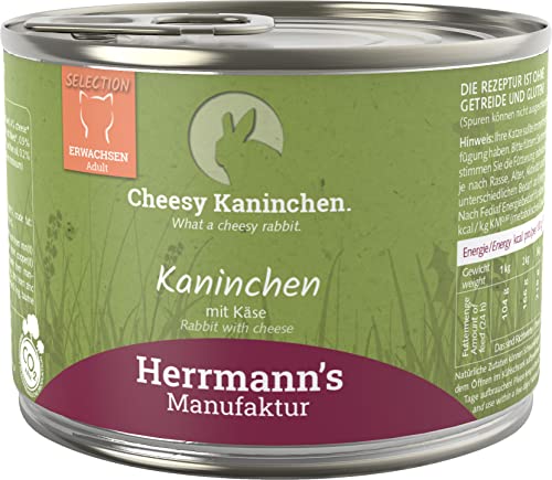 Herrmanns Katzenfutter Kaninchen mit Käse, 200 g von Herrmann's