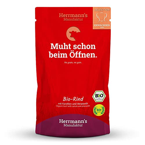 Herrmanns Rind mit Karotten und Amaranth, 15er Pack (15 x 150 g) von Herrmann's