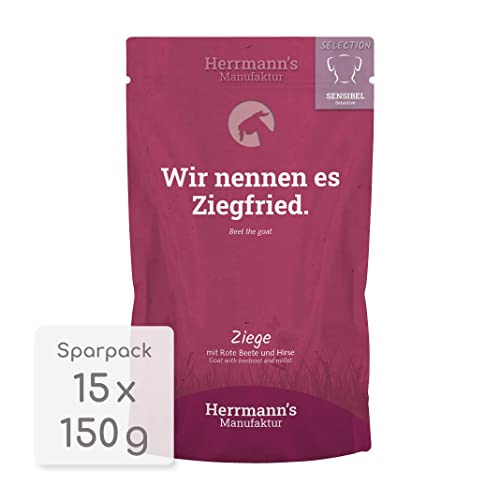 Herrmanns Selection - Sensible - Ziege mit rote Beete und Hirse - Pouch | 15 x 150 g Herrmanns Selection - Sensible - Ziege mit rote Beete und Hirse - Pouch | 15 x 150 g von Herrmann's