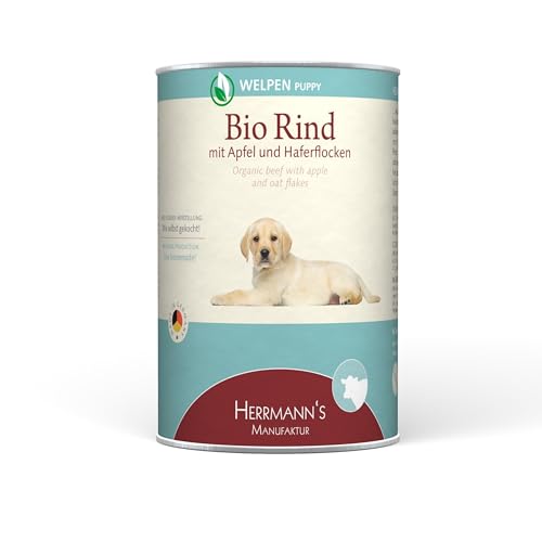 Herrmanns Selection Puppy Organic Beef mit Apfel und Haferflocken, 400 g Herrmanns Selection Puppy Organic Beef mit Apfel und Haferflocken, 400 g von Herrmanns Manufaktur