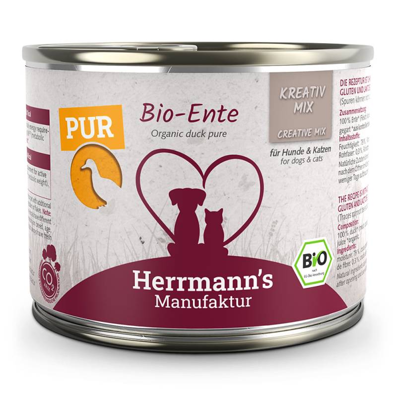 Herrmann's | Bio Ente Reinfleisch | Kreativ-Mix | 60 x 200 g von Herrmanns