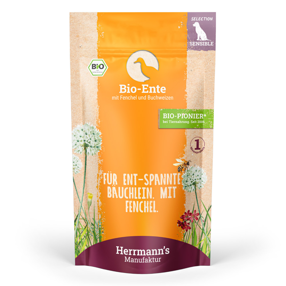 Herrmann's | Bio Ente mit Fenchel & Buchweizen | Selection Sensible | 14 x 150 g von Herrmanns