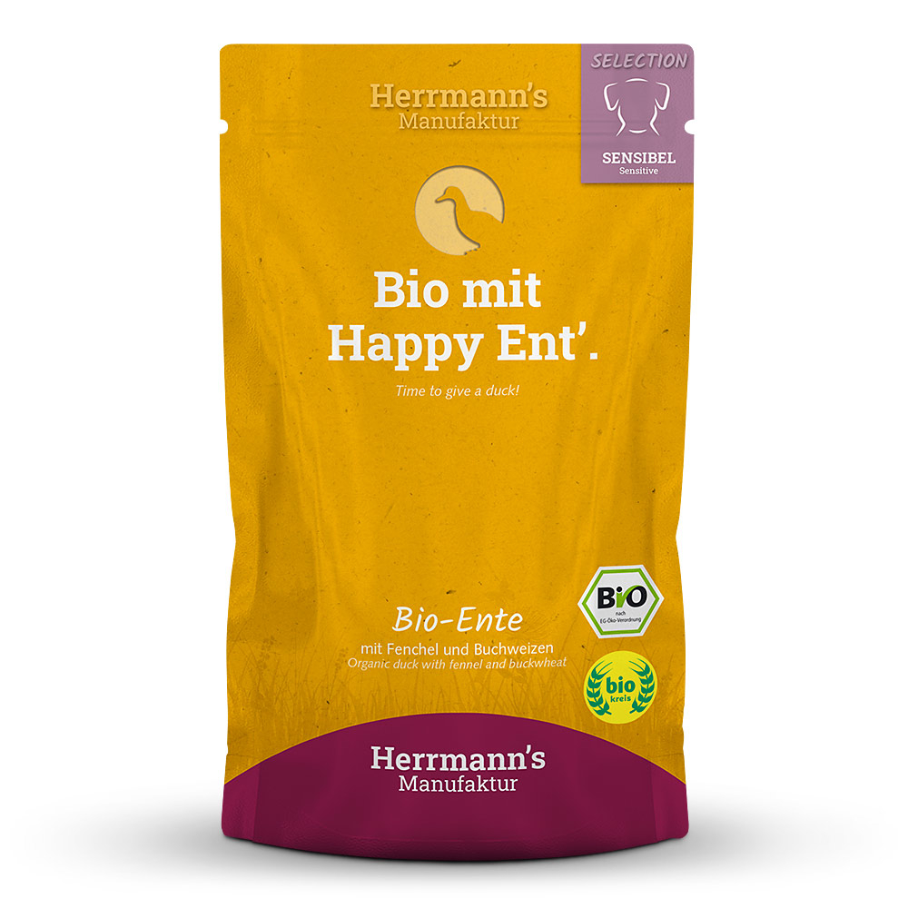 Herrmann's | Bio Ente mit Fenchel & Buchweizen | Selection Sensible | 75 x 150 g von Herrmanns