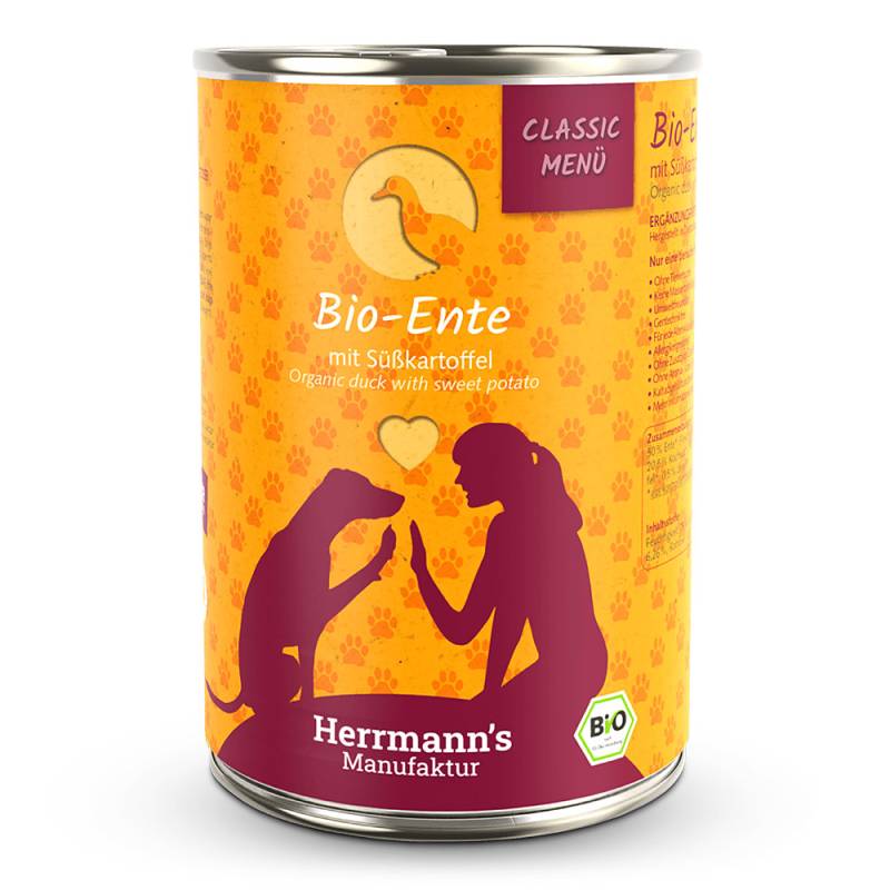 Herrmann's | Bio-Ente mit Süßkartoffeln | Classic | 30 x 400 g von Herrmanns