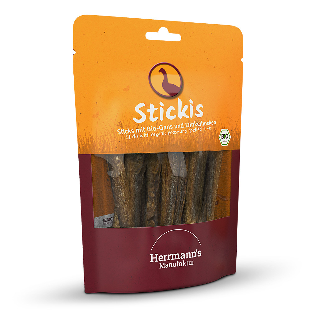 Herrmann's | Bio Gans mit Dinkelflocken | Stickis | 80 g Herrmann's | Bio Gans mit Dinkelflocken | Stickis | 80 g von Herrmanns