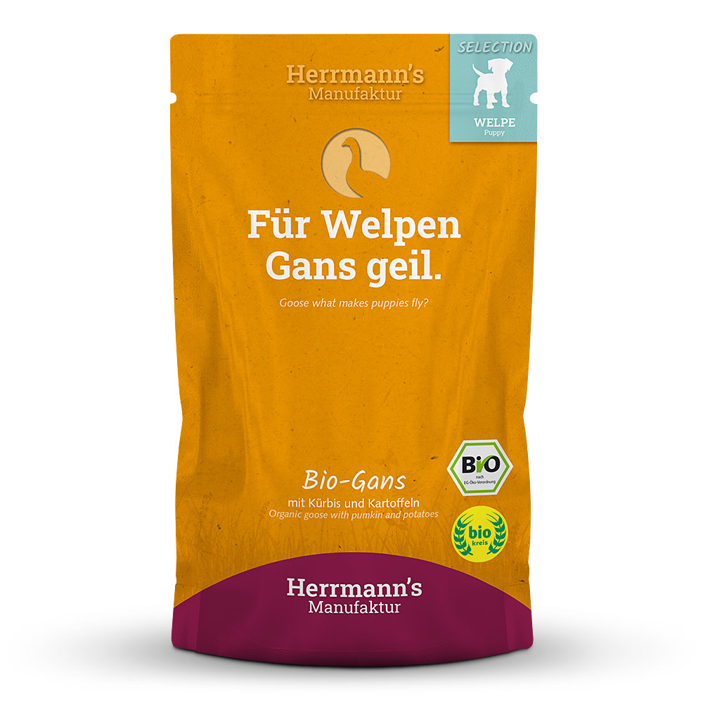 Herrmann's | Bio Gans mit Kürbis & Kartoffel | Selection Puppy | 70 x 150 g von Herrmanns