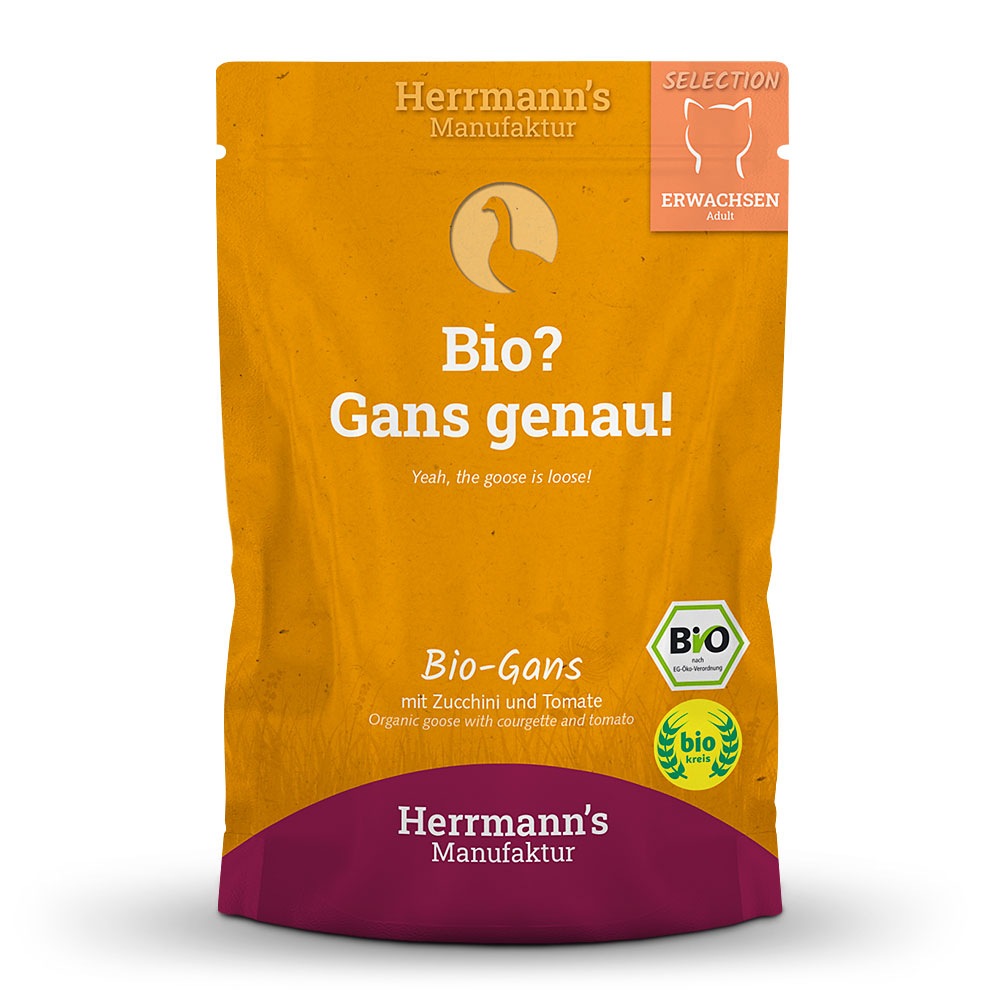 Herrmann's | Bio Gans mit Zucchini & Tomaten | Selection Adult | 60 x 100 g von Herrmanns
