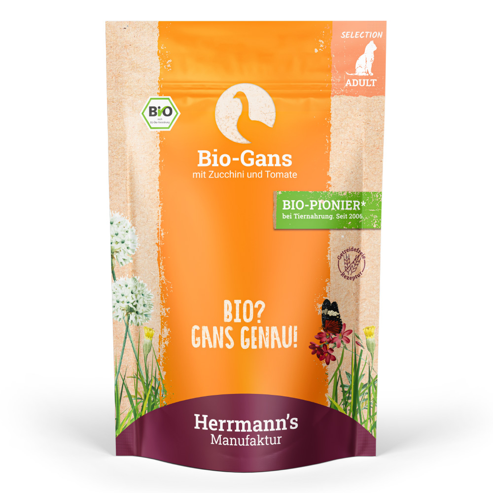 Herrmann's | Bio Gans mit Zucchini & Tomaten | Selection Adult | 60 x 100 g von Herrmanns