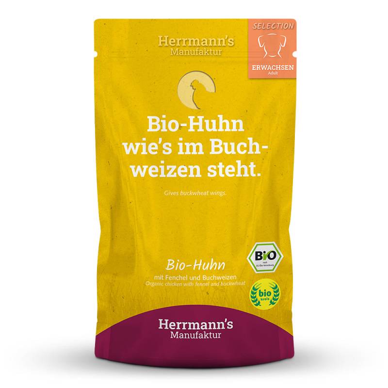 Herrmann's | Bio Huhn mit Fenchel & Buchweizen | Selection Adult | 14 x 150 g von Herrmanns